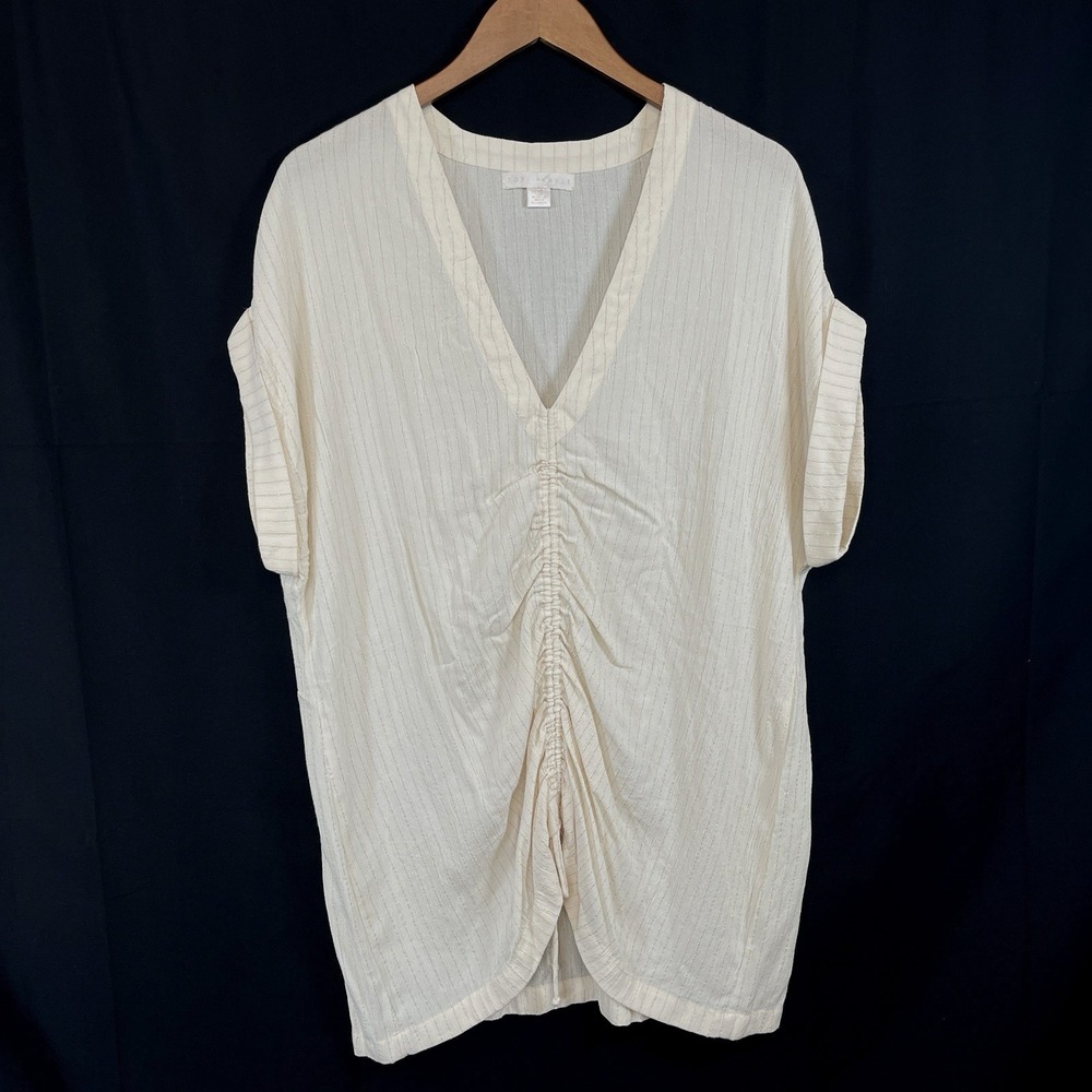 Anthropologie Tori Praver‎ Womens Cover Up Size XS Cream Beach Summer Vacation